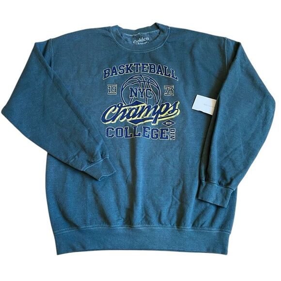 NWT Urban Outfitters Golden Hour NYC Basketball Champs Sweatshirt Size M/L Retro - Picture 13 of 15